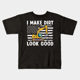 Excavator Excellence Trendy Tee Showcasing the Versatility of Machinery Kids T-Shirt